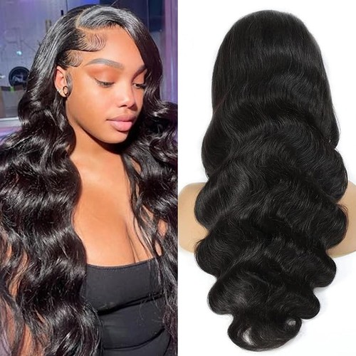 200% Density 26 Inch Body Wave Lace Front Wigs Human Hair Pre Plucked Wig 13x... - Picture 6 of 6