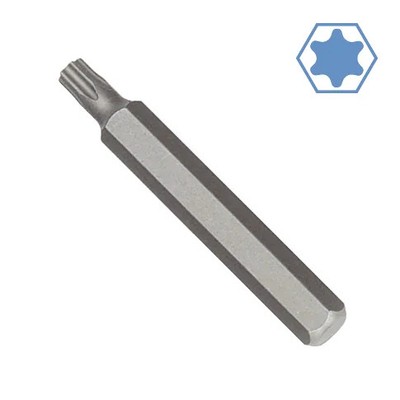 Innensechskant T25 Bit 75mm S2 Stahl 10mm Hex Aufnahme