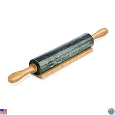 Marble Rolling Pin Non-Stick Dough Roller for Baking, Pasta, Pie Crust, Fondant