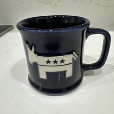 Cobalt Blue Donkey Democratic Party Coffee Mug 10 Oz Made In USA