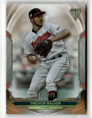 2019 Topps Triple Threads #27 Trevor Bauer Amber #/199