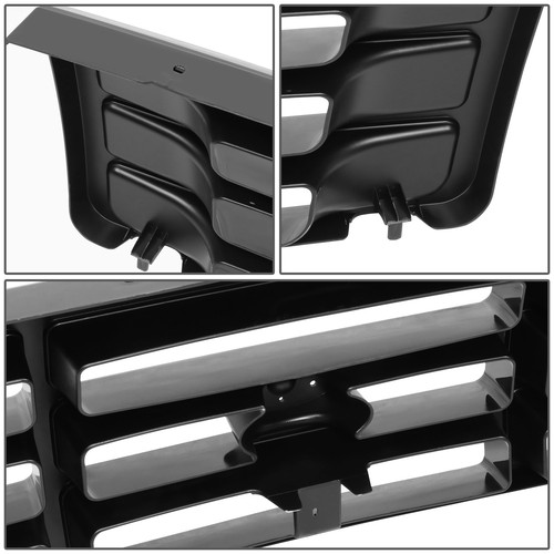 FOR 92-97 FORD F SUPER DUTY BRONCO F150-F350 F53 F59 FRONT BUMPER GRILLE BLACK - Picture 5 of 7