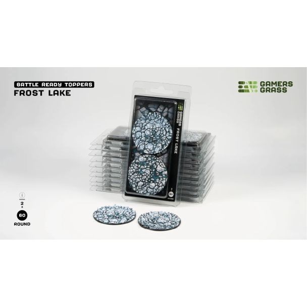 Frost Lake - Round 60mm Battle Ready Base Toppers (x2) - Gamers Grass Brand New