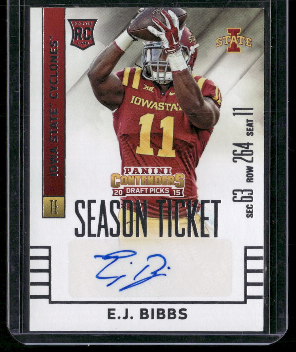 2015 Panini Contenders Draft Picks #182 E.J. Bibbs