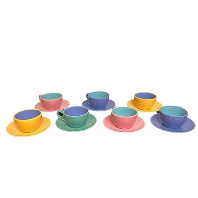Lindt Stymeist Colorways Demitasse Cup Saucer Pink Green Purple Blue Yellow Lot