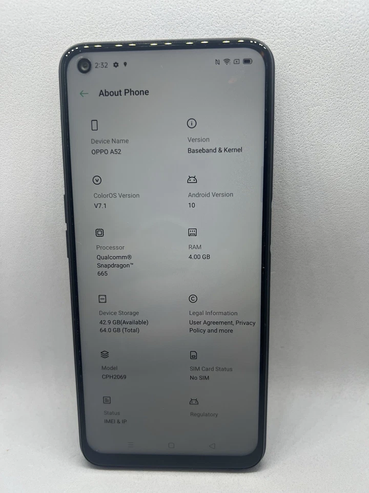 USED OPPO A52 TWILIGHT BLACK 4GB 64GB DUAL SIM UNLOCKED AU STOCK #OC4 - image 2 of 4