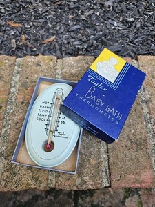 Vintage Taylor Wooden Baby Bath Thermometer