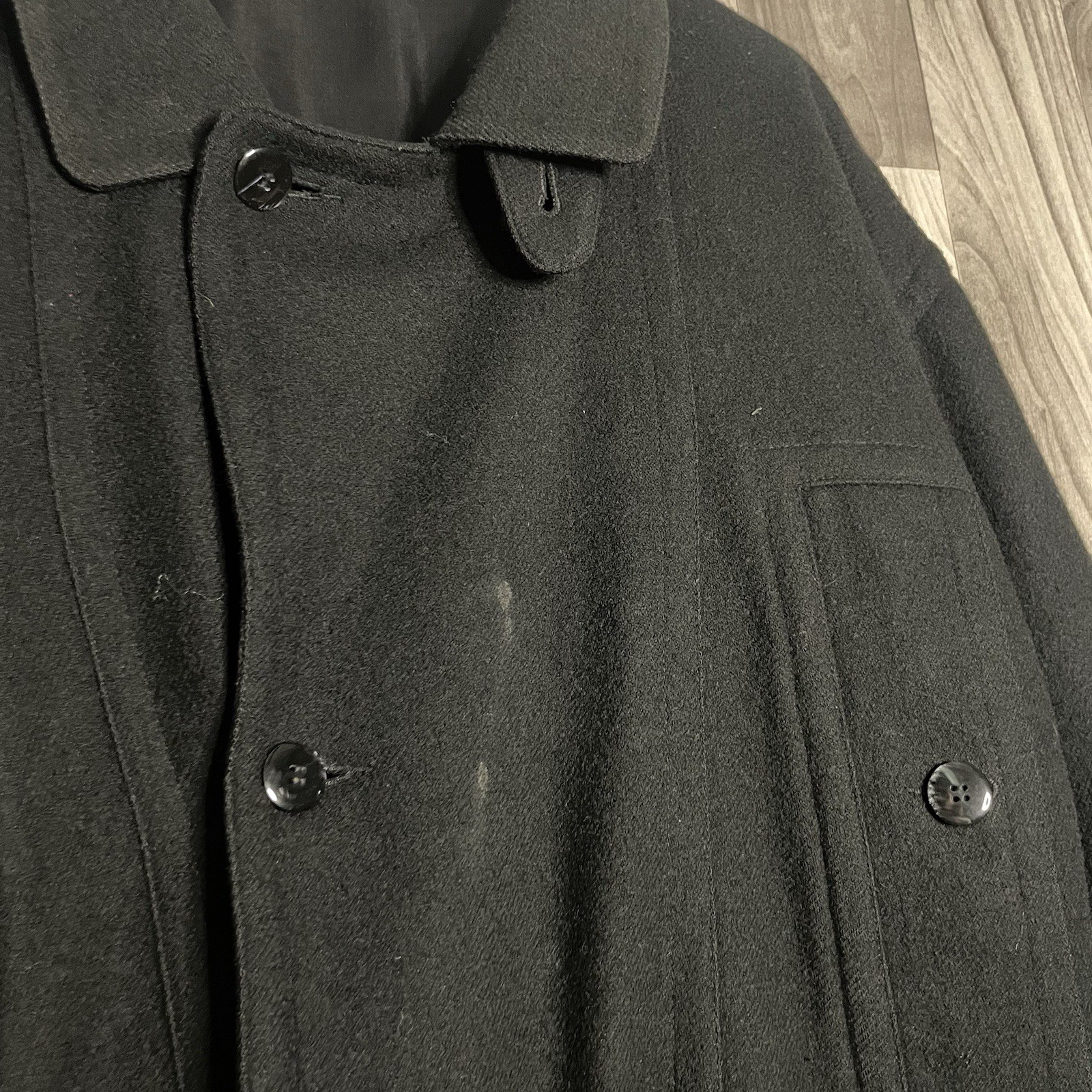 Vintage Hugo Boss Wool Bomber Jacket Black Rare Sz 48 image 2