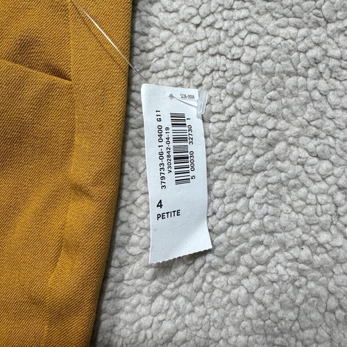 Old Navy Pants Womens 4 Petite Mustard Yellow Pixie Ankle Mid Rise 29x27.5 NEW - Picture 10 of 16