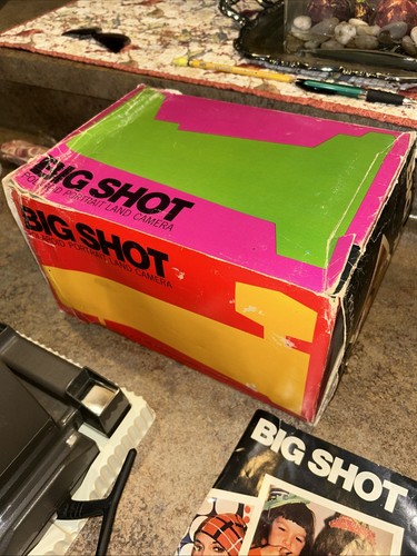 Polaroid BIG SHOT Camera ORIGINAL box & manual ANDY WARHOL VINTAGE 70s W/ Timer - Picture 3 of 20