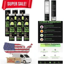 Auric Liv365 Liver Detox Supplement 120 Tablets | Lemon Flavour Advanced Herb...