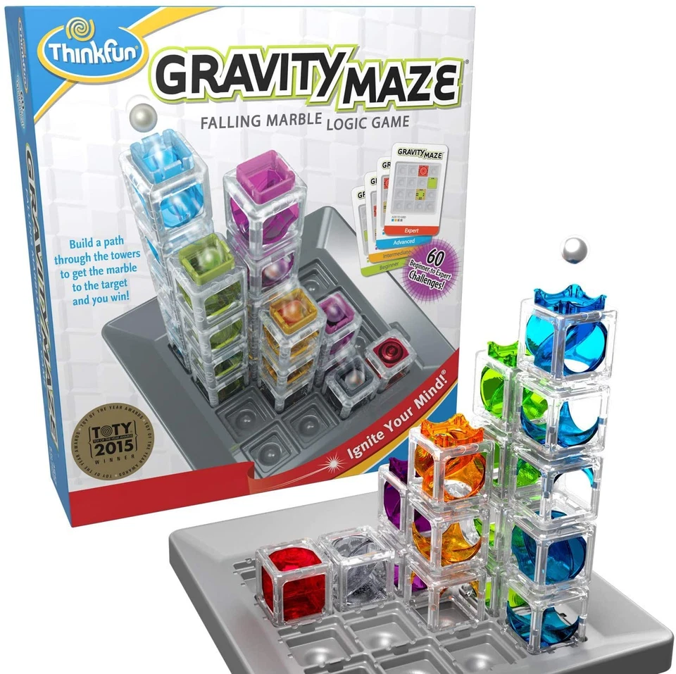 ThinkFun Gravity Maze Falling Marble Challenge Logic Brain Game and STEM Toys fo - Image 2 of 4