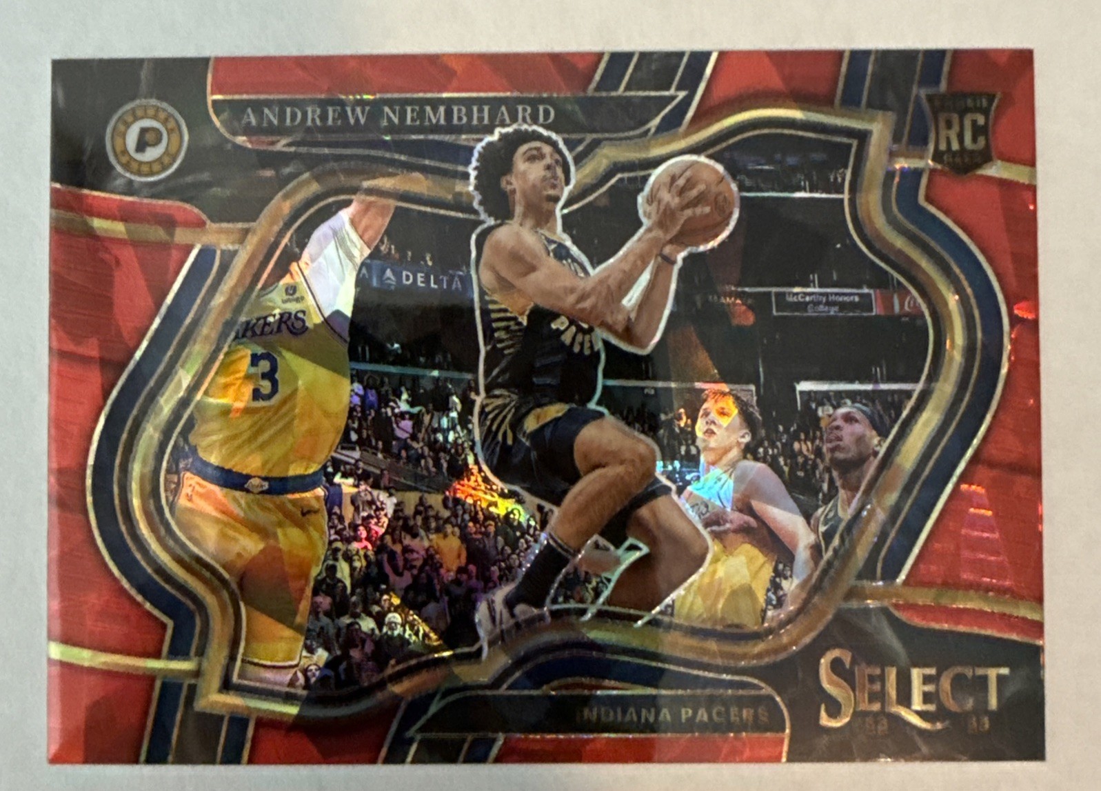 🔥2022-23 Select #280 Andrew Nembhard Courtside Red Cracked Ice Prizm SP RC🔥