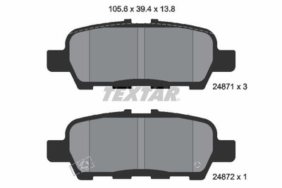 Textar Bremsbelag Satz Bremsscheibe Scheibenbremse für Nissan Quest Elgrand