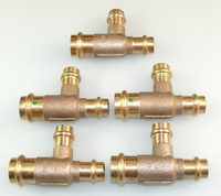 5 X Viega Sanpress T-STÜCK 22 Mm X 15 Mm X 15 Mm Profipress Pressfittinge 121600