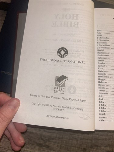 Holy Bible Placed by The Gideons In Memory Burgundy Cover Version - Ships Fast! - Imagen 7 de 9