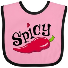 Inktastic Spicy- Hot Chili Pepper Baby Bib Cuisine Mexican Mexico Holiday Infant