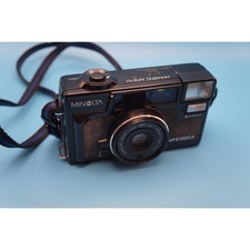 Minolta Hi-Matic AF2-M 35mm Film Camera 38mm f2.8 Lens AF Motor Black Untested