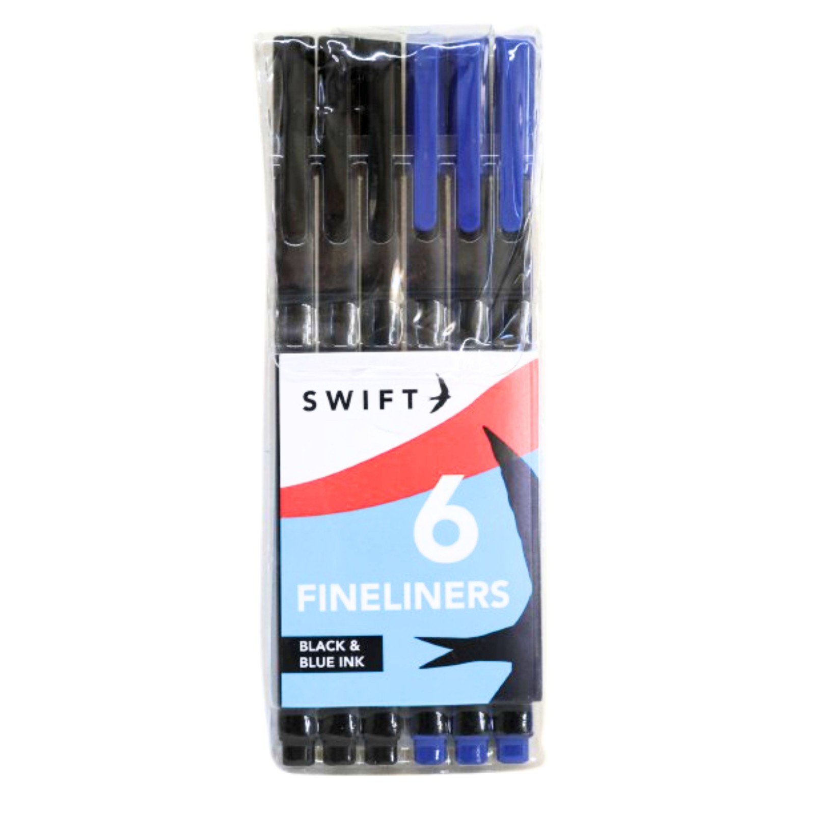 2x Swift Fineliners Inks Pk6 | Black Ink & Blue Ink (2.9/Unit +Free Ship)