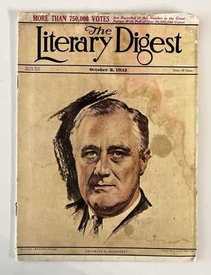 The Literary Digest Oct 8 1932 FDR Cover - Presidential Poll Issue