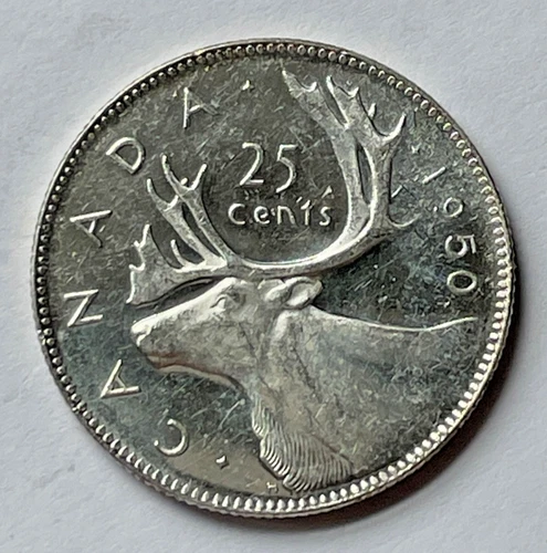 1950 Canada 25 Cents George VI Unc (Q-67)