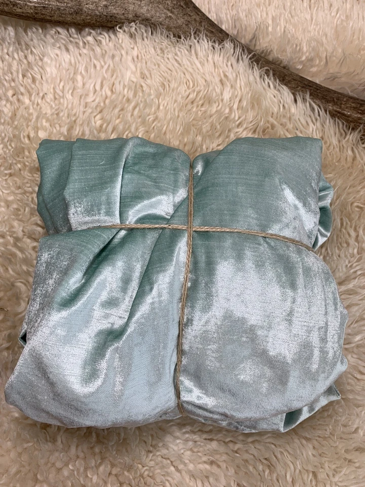 Pottery Barn TEEN Shimmer Velvet Mint Bean Bag LARGE Chair Cover NEW! RETIRED!  - Image 2 of 4