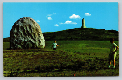 Kitty Hawk North Carolina Wright Brothers Flight Path Marker Postcard