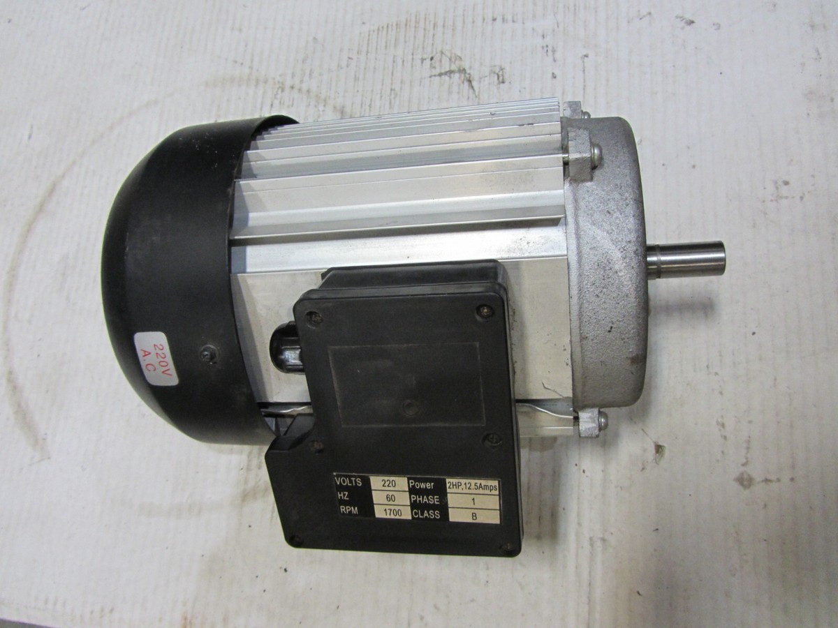 220V, 60HZ, 1700RPM, Power 2HP, 12.5Amps, Single Phase