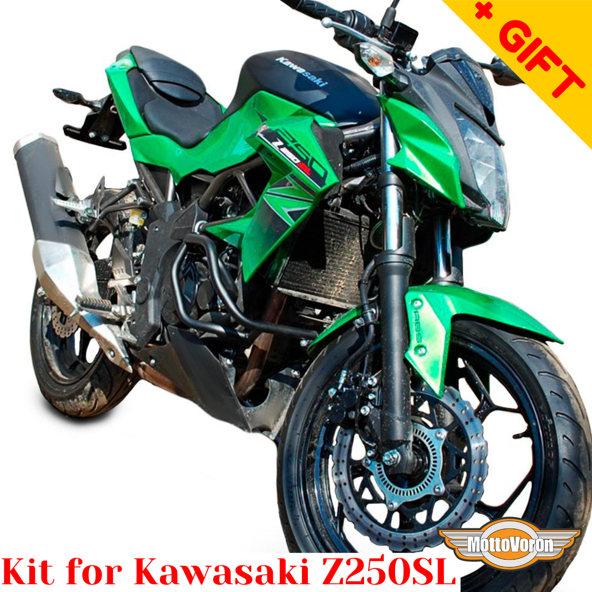 For Kawasaki Z250SL Crash bars Rear rack luggage Z 250 SL Engine