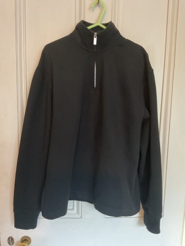 TOPMAN Black Long Sleeve 1/4 Zip Sweatshirt Pullover Jumper Sweater size XS - Picture 7 of 9