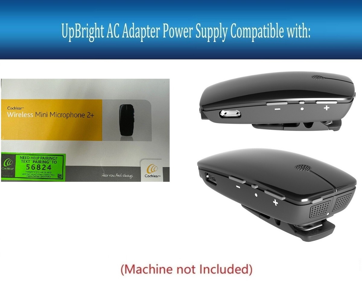 AC Adapter or USB For Cochlear Wireless Mini Microphone 2+ US