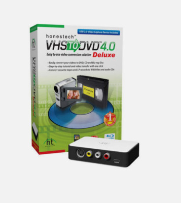 NEW Honestech VHS to DVD 4.0 Deluxe LP & cassette to CD & WMA file converter