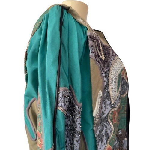 Rare La Colección Judith Roberts Jacket Art to Wear Patchwork Bolero Vintage 80s - Picture 7 of 16
