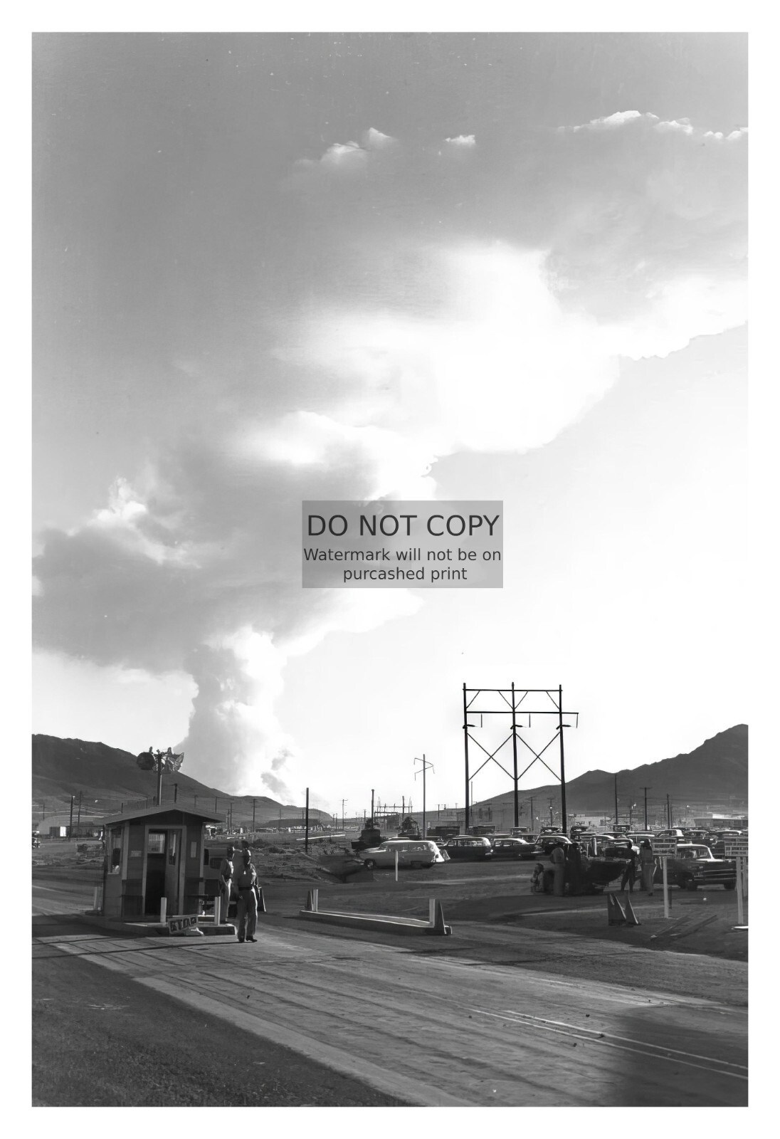 NUCLEAR ATOMIC BOMB TEST AT NEVADA FRENCHMAN FLATS PARKING LOT 4X6