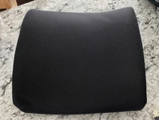 LoveHome Memory Foam Lumbar Support Back Cushion - Black