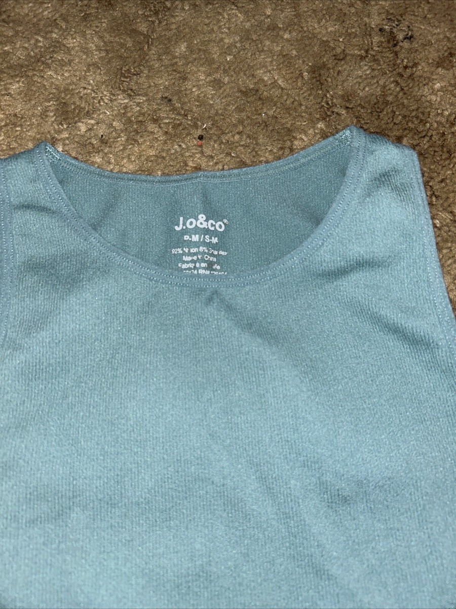 J.O & Co Tank Top Sleeveless Shirt Ribbed Crop Small- Medium J.O & Co Tank Top Sleeveless Shirt Ribbed Crop Small- Medium