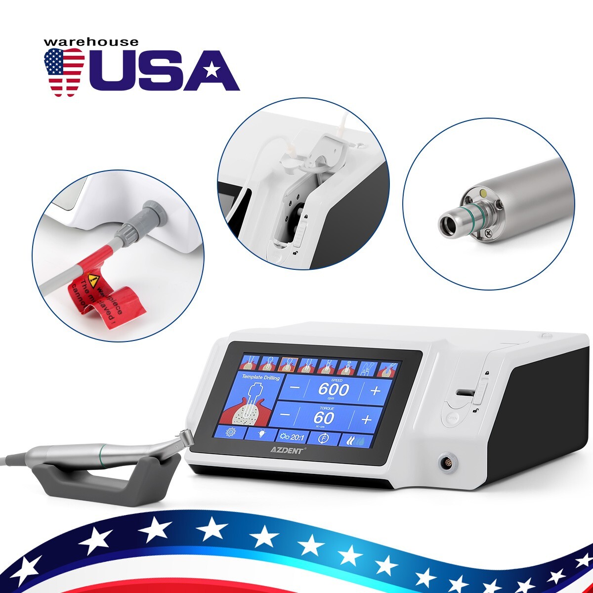 Dentale LED Implant Motor Surgical System Touch Screen + Contra - Foto 7