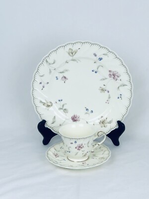 Noritake Astair Bone China Willowbrook #9795- 3 Pc Place Setting Mint Condition