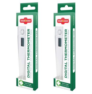 Digitales LCD-Thermometer x2 medizinisch Baby Erwachsene körpersicher Temperatur Mundalarm