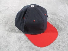 Vintage Flexfit Yupoong Blank Hat Cap Adult Navy Blue Red Two Tone Deadstock NWT