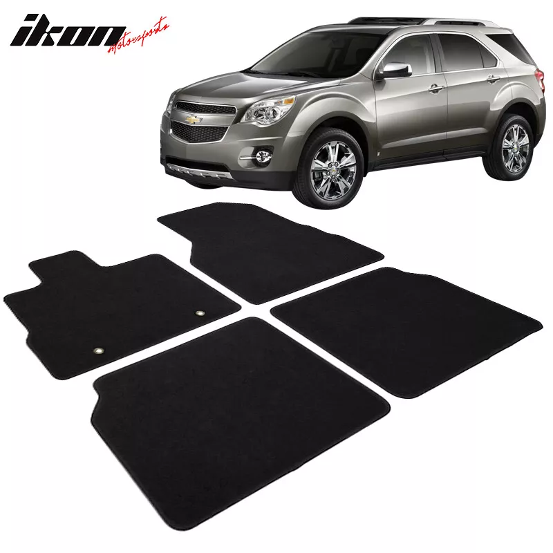 Fits 10 17 Chevy Equinox Floor Mats Front Rear 4PC Black Nylon
