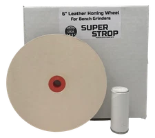 6" (3/4" Width) Leather Honing Wheel Includes Compound fits Multiple Arbors USA