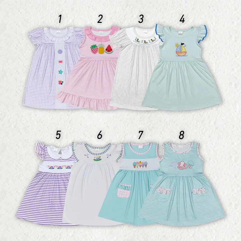 Summer Vibes Clothing Toddler Baby Girls Knee-length Embroidery Dress
Opens in a new window or tab