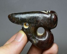 5CM Rare Old Chinese Hongshan Culture Jade Carving Cicada Pendant