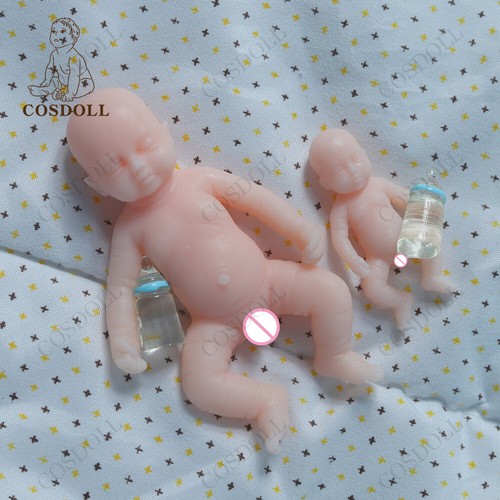 COSDOLL Mini Reborn Baby Dolls 1.9-3.9in Sleeping silicone Doll Unpainted DIY - Picture 15 of 15