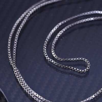 24” 1.6mm, vintage Italy sterling silver 925 box chain
