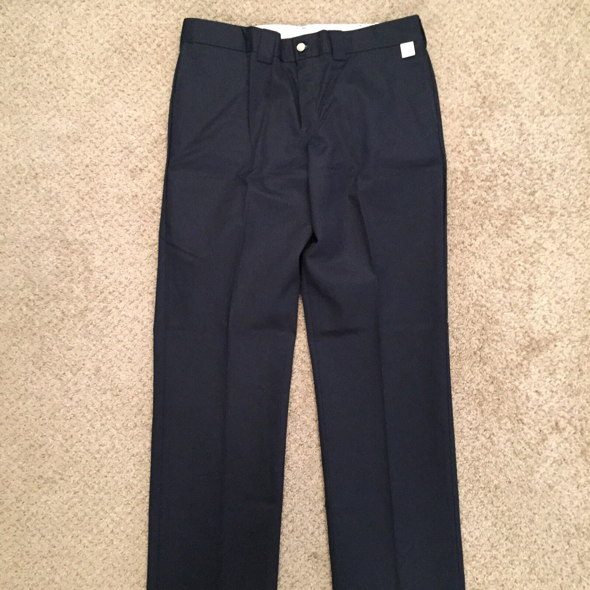 Dickies Pants Mens Size 40 Blue Unfinished Hem Workwear New
