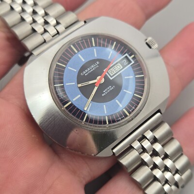 Vintage Bulova Caravelle UFO Men's automatic watch Day/Date