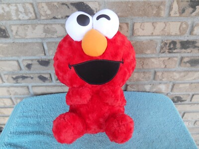 NEW FURYU Sesame Street LARGE 15" ELMO Big Head Stuffed Doll Plush Toy | eBay