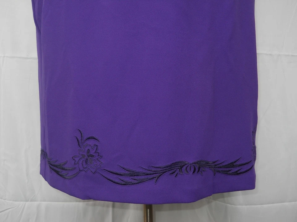 Falda midi floral bordada púrpura Catherines tallas grandes 0X,1X,2X,3X,4X (B15) Foto 3 de 4